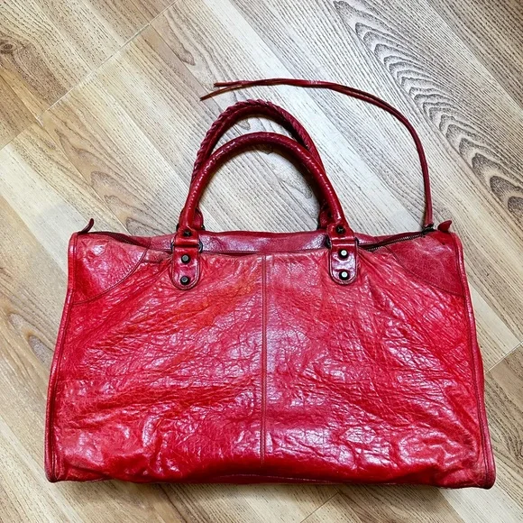 Balenciaga Red Leather Women's Bag - Picture 3 of 6